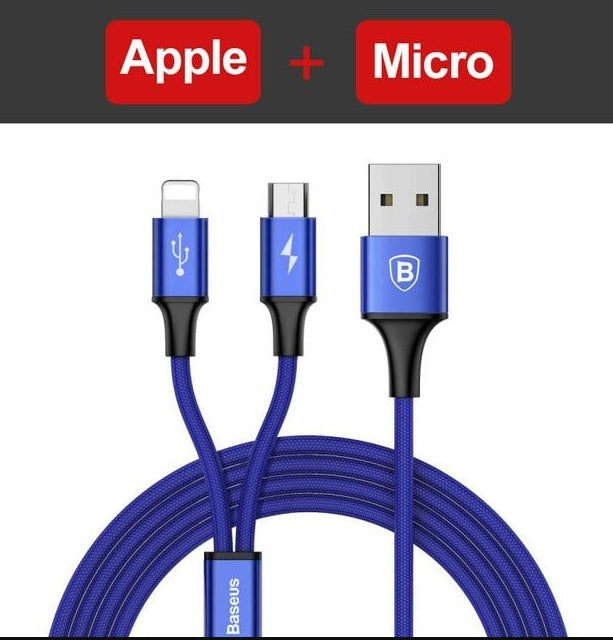 Baseus USB Cable For iPhone X 8 7 6 Charging USB Cable For Android