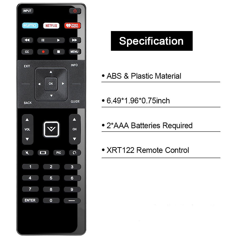 XRT122 IR Remote For Suitable For Vizio TV