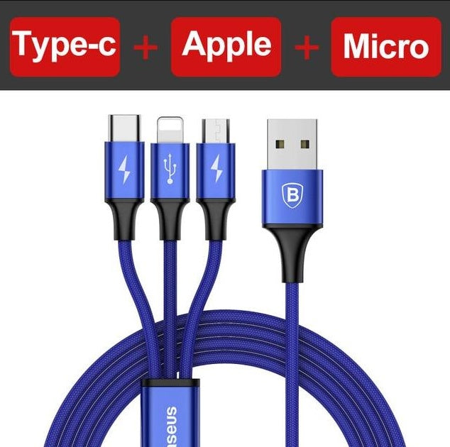 Baseus USB Cable For iPhone X 8 7 6 Charging USB Cable For Android