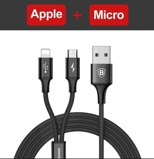 Baseus USB Cable For iPhone X 8 7 6 Charging USB Cable For Android