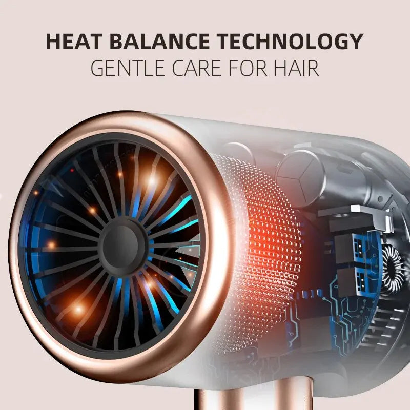 F37 2000W  Gear Professional Hair Dryer Negative Lonic Blow Dryer Hot Cold Wind Air Brush