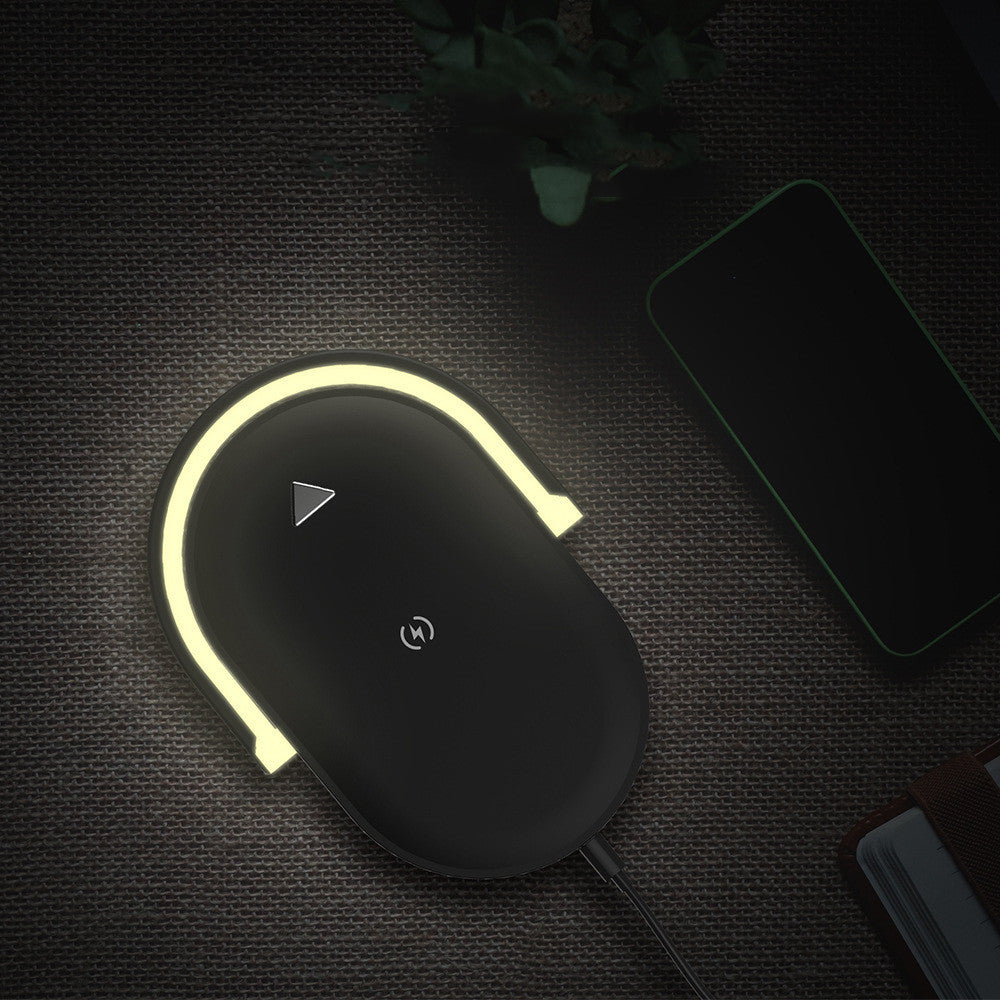 3 In 1 Foldable Wireless Charger Night Light Wireless Charging Station  15W