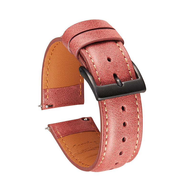 Retro Wrestling Smartwatch Quick Release Leather Strap