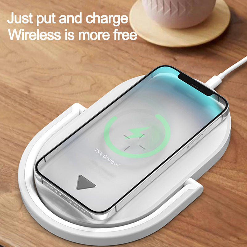 3 In 1 Foldable Wireless Charger Night Light Wireless Charging Station  15W